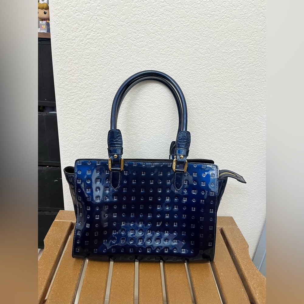 Navy Blue Leather Arcadia Bag